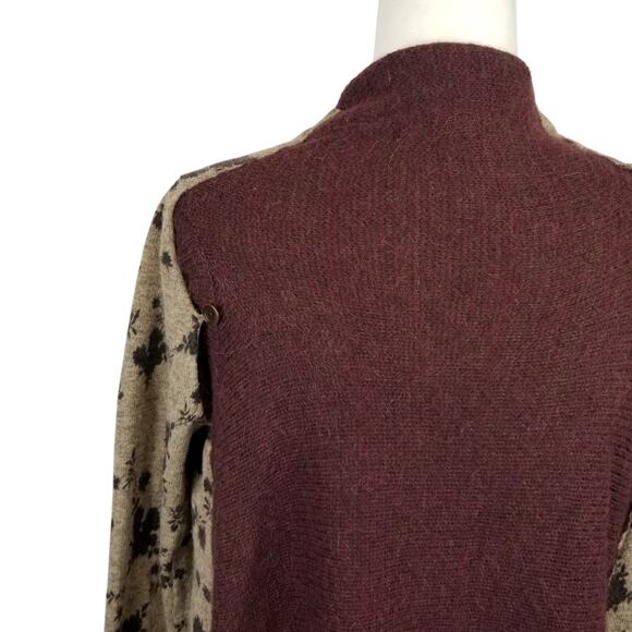 Sleeping On Snow Anthropologie Cozy Times Two Cardigan Sweater Alpaca Layered M - Picture 7 of 8